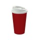Kaffeebecher Premium Deluxe - standard-rot/weiß